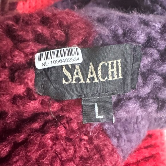 Anthropologie Saachi Chunky Knit Color  Colourful Pants L - Picture 6 of 6